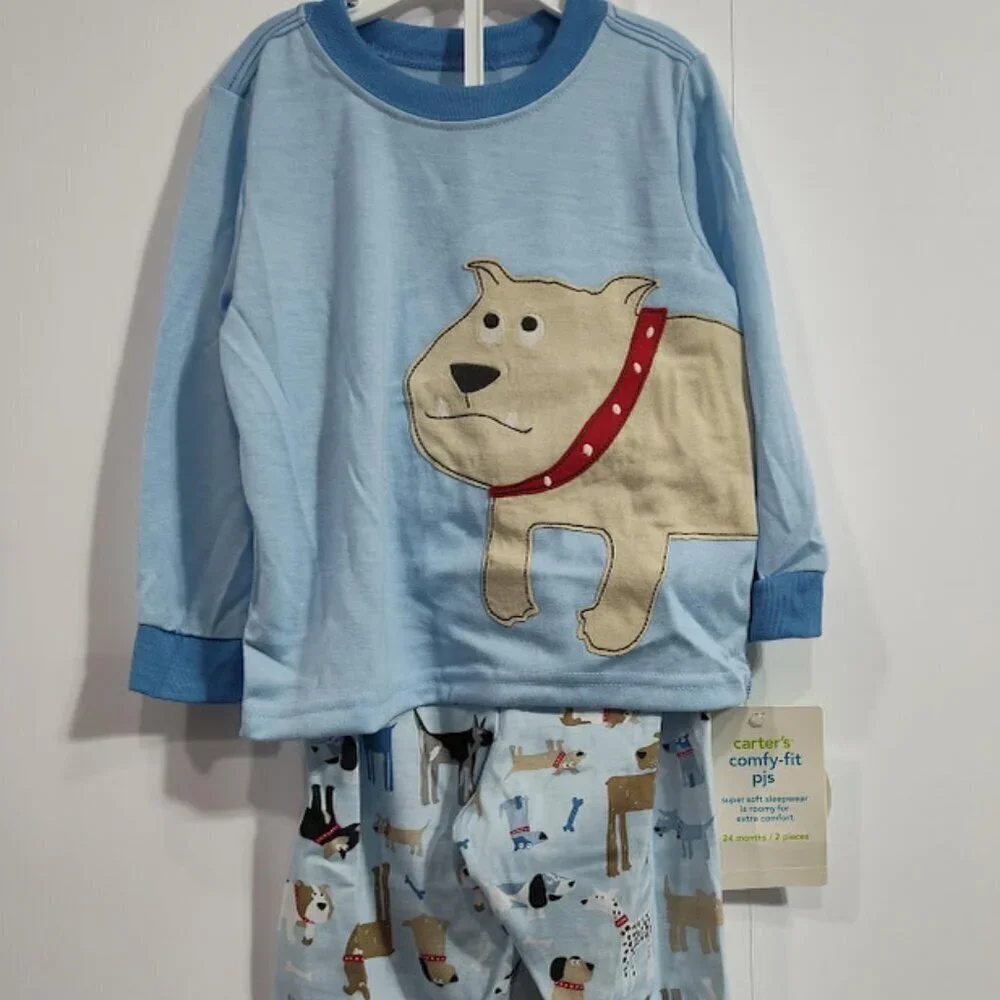 Carters 100 % Polyester 24 Month Doggy Sleepwear 2 Piece NWT